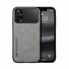 Handyhülle Hülle Luxus Leder Schutzhülle DY1 für Xiaomi Redmi Note 11E Pro 5G Grau