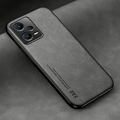 Handyhülle Hülle Luxus Leder Schutzhülle DY2 für Xiaomi Redmi Note 12 Pro 5G Grau