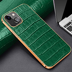 Handyhülle Hülle Luxus Leder Schutzhülle für Apple iPhone 13 Mini Grün