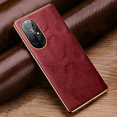 Handyhülle Hülle Luxus Leder Schutzhülle für Huawei Nova 8 Pro 5G Rot