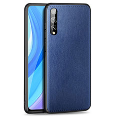 Handyhülle Hülle Luxus Leder Schutzhülle für Huawei P smart S Blau