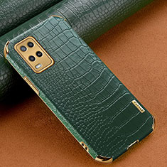 Handyhülle Hülle Luxus Leder Schutzhülle für Oppo A54 4G Grün
