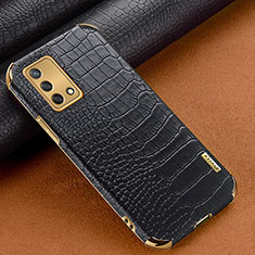 Handyhülle Hülle Luxus Leder Schutzhülle für Oppo A74 4G Schwarz