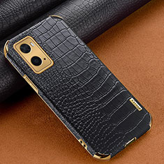 Handyhülle Hülle Luxus Leder Schutzhülle für Oppo A76 Schwarz