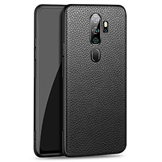 Handyhülle Hülle Luxus Leder Schutzhülle für Oppo A9 (2020) Schwarz