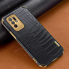 Handyhülle Hülle Luxus Leder Schutzhülle für Oppo A94 5G Schwarz