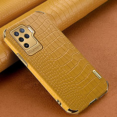 Handyhülle Hülle Luxus Leder Schutzhülle für Oppo F19 Pro Gelb
