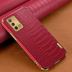 Handyhülle Hülle Luxus Leder Schutzhülle für Oppo F19s Rot