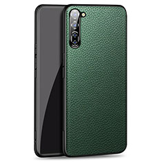 Handyhülle Hülle Luxus Leder Schutzhülle für Oppo Find X2 Lite Grün