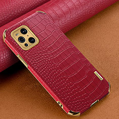 Handyhülle Hülle Luxus Leder Schutzhülle für Oppo Find X3 5G Rot