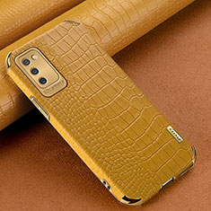 Handyhülle Hülle Luxus Leder Schutzhülle für Samsung Galaxy A02s Gelb