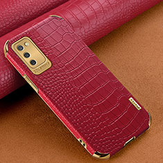 Handyhülle Hülle Luxus Leder Schutzhülle für Samsung Galaxy A02s Rot
