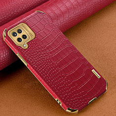 Handyhülle Hülle Luxus Leder Schutzhülle für Samsung Galaxy A12 Rot