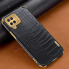 Handyhülle Hülle Luxus Leder Schutzhülle für Samsung Galaxy A12 Schwarz