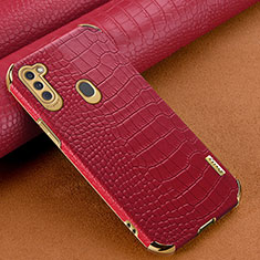 Handyhülle Hülle Luxus Leder Schutzhülle für Samsung Galaxy M11 Rot