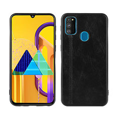 Handyhülle Hülle Luxus Leder Schutzhülle für Samsung Galaxy M30s Schwarz