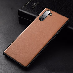 Handyhülle Hülle Luxus Leder Schutzhülle für Samsung Galaxy Note 10 5G Orange
