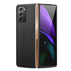 Handyhülle Hülle Luxus Leder Schutzhülle für Samsung Galaxy Z Fold2 5G Schwarz