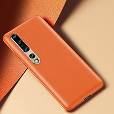 Handyhülle Hülle Luxus Leder Schutzhülle für Xiaomi Mi 10 Pro Orange