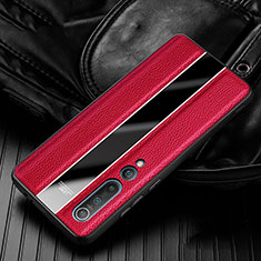 Handyhülle Hülle Luxus Leder Schutzhülle für Xiaomi Mi 10 Rot