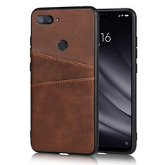 Handyhülle Hülle Luxus Leder Schutzhülle für Xiaomi Mi 8 Lite Braun