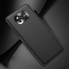 Handyhülle Hülle Luxus Leder Schutzhülle für Xiaomi Poco X3 Schwarz