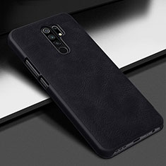 Handyhülle Hülle Luxus Leder Schutzhülle für Xiaomi Redmi 9 Prime India Schwarz