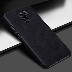 Handyhülle Hülle Luxus Leder Schutzhülle für Xiaomi Redmi 9 Schwarz