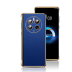 Handyhülle Hülle Luxus Leder Schutzhülle GS2 für Huawei Mate 50 Pro Blau