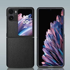 Handyhülle Hülle Luxus Leder Schutzhülle GS3 für Oppo Find N2 Flip 5G Schwarz