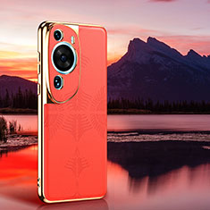 Handyhülle Hülle Luxus Leder Schutzhülle GS4 für Huawei P60 Art Orange