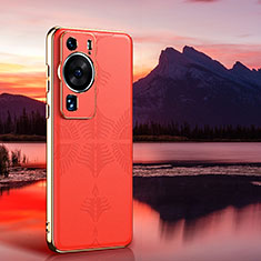 Handyhülle Hülle Luxus Leder Schutzhülle GS4 für Huawei P60 Pro Orange