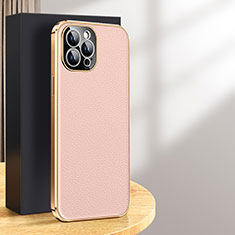 Handyhülle Hülle Luxus Leder Schutzhülle JB2 für Apple iPhone 13 Pro Rosa