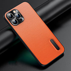 Handyhülle Hülle Luxus Leder Schutzhülle JB3 für Apple iPhone 13 Pro Orange
