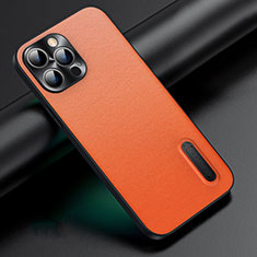 Handyhülle Hülle Luxus Leder Schutzhülle JB3 für Apple iPhone 14 Pro Max Orange