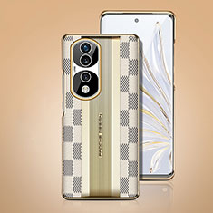 Handyhülle Hülle Luxus Leder Schutzhülle JB4 für Huawei Honor 70 Pro 5G Weiß