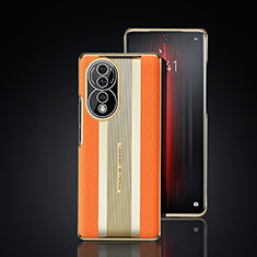 Handyhülle Hülle Luxus Leder Schutzhülle JB6 für Huawei Honor 80 5G Orange