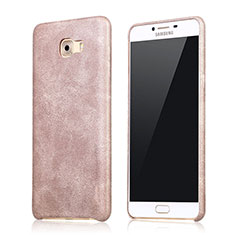 Handyhülle Hülle Luxus Leder Schutzhülle L01 für Samsung Galaxy C9 Pro C9000 Rosegold