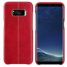 Handyhülle Hülle Luxus Leder Schutzhülle L01 für Samsung Galaxy S8 Rot