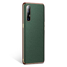 Handyhülle Hülle Luxus Leder Schutzhülle L02 für Oppo Reno3 Pro Grün