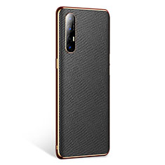 Handyhülle Hülle Luxus Leder Schutzhülle L02 für Oppo Reno3 Pro Schwarz