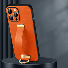 Handyhülle Hülle Luxus Leder Schutzhülle LD1 für Apple iPhone 14 Pro Max Orange