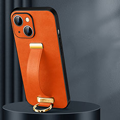 Handyhülle Hülle Luxus Leder Schutzhülle LD1 für Apple iPhone 15 Orange