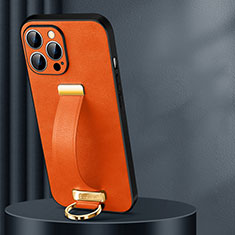 Handyhülle Hülle Luxus Leder Schutzhülle LD1 für Apple iPhone 15 Pro Orange