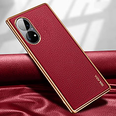 Handyhülle Hülle Luxus Leder Schutzhülle LD1 für Huawei P50 Pro Rot