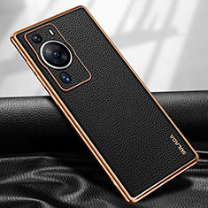 Handyhülle Hülle Luxus Leder Schutzhülle LD1 für Huawei P60 Pro Schwarz