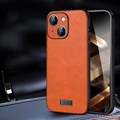 Handyhülle Hülle Luxus Leder Schutzhülle LD2 für Apple iPhone 15 Orange