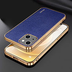 Handyhülle Hülle Luxus Leder Schutzhülle LD3 für Apple iPhone 14 Blau