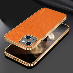 Handyhülle Hülle Luxus Leder Schutzhülle LD3 für Apple iPhone 15 Orange