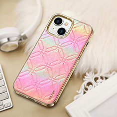 Handyhülle Hülle Luxus Leder Schutzhülle LD4 für Apple iPhone 14 Pink